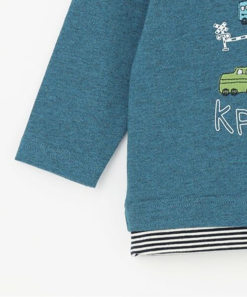 KP / ケーピー Tシャツ | 電車アップリケ 長袖Tシャツ | 詳細5