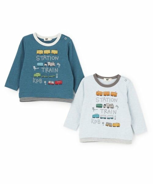 KP / ケーピー Tシャツ | 電車アップリケ 長袖Tシャツ | 詳細7