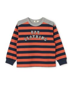 KP / ケーピー Tシャツ | サガラロゴ刺シュウ ボーダー長袖Tシャツ