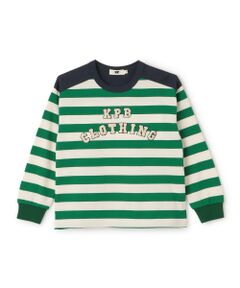 KP / ケーピー Tシャツ | サガラロゴ刺シュウ ボーダー長袖Tシャツ