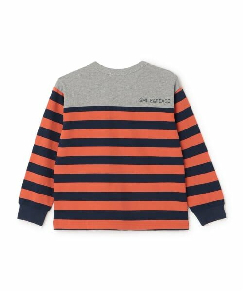 KP / ケーピー Tシャツ | サガラロゴ刺シュウ ボーダー長袖Tシャツ | 詳細1
