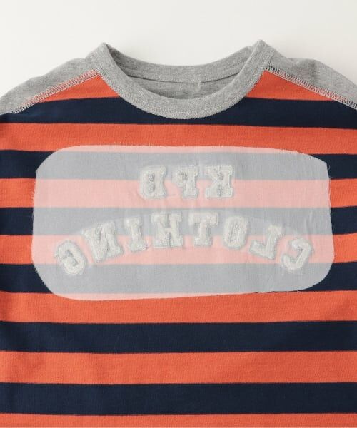 KP / ケーピー Tシャツ | サガラロゴ刺シュウ ボーダー長袖Tシャツ | 詳細3