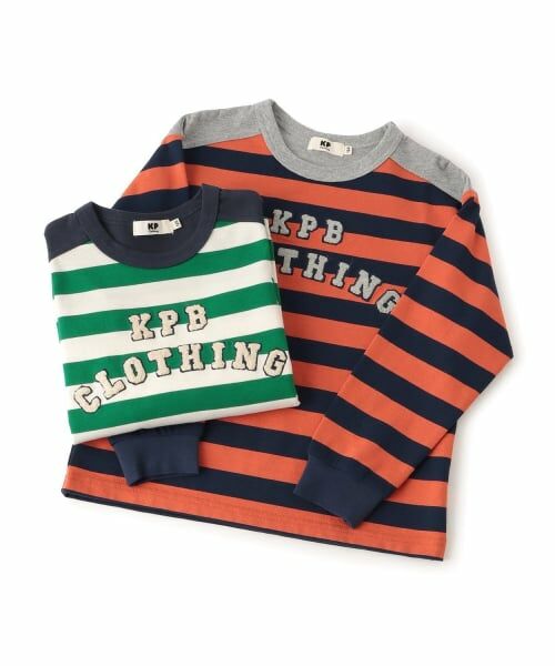 KP / ケーピー Tシャツ | サガラロゴ刺シュウ ボーダー長袖Tシャツ | 詳細7