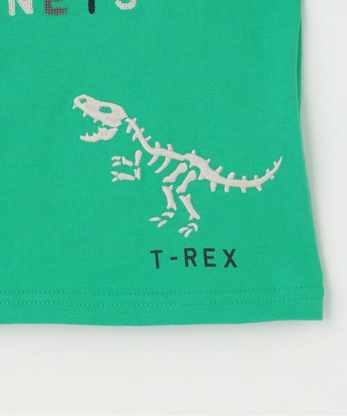 KP / ケーピー Tシャツ | 恐竜刺しゅう レイヤード風長袖Tシャツ | 詳細4