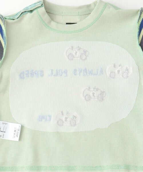 KP / ケーピー Tシャツ | 車アップリケ レイヤード風長袖Tシャツ | 詳細4