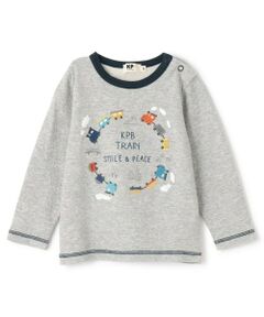 KP / ケーピー Tシャツ | 電車刺シュウ 接結長袖Tシャツ