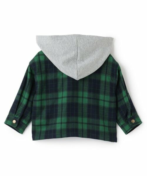 KP / ケーピー シャツ・ブラウス | フーデット チェックシャツ | 詳細1