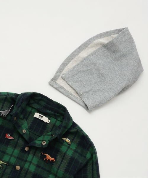 KP / ケーピー シャツ・ブラウス | フーデット チェックシャツ | 詳細9
