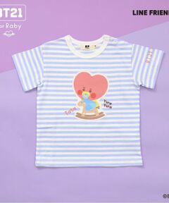 KP / ケーピー Tシャツ | 【BT21】アップリケボーダー半袖Tシャツ