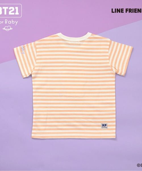 KP / ケーピー Tシャツ | 【BT21】アップリケボーダー半袖Tシャツ | 詳細1