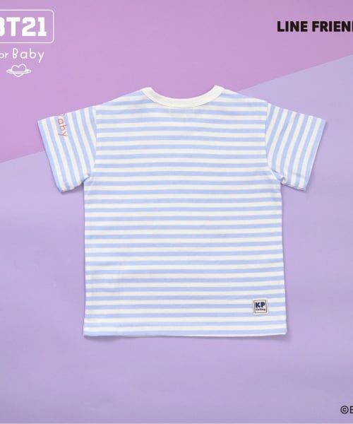 KP / ケーピー Tシャツ | 【BT21】アップリケボーダー半袖Tシャツ | 詳細13