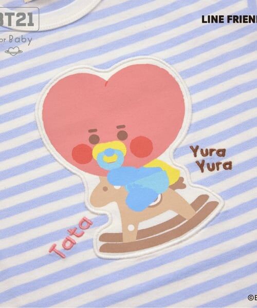 KP / ケーピー Tシャツ | 【BT21】アップリケボーダー半袖Tシャツ | 詳細14