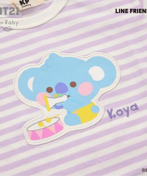 KP / ケーピー Tシャツ | 【BT21】アップリケボーダー半袖Tシャツ | 詳細22