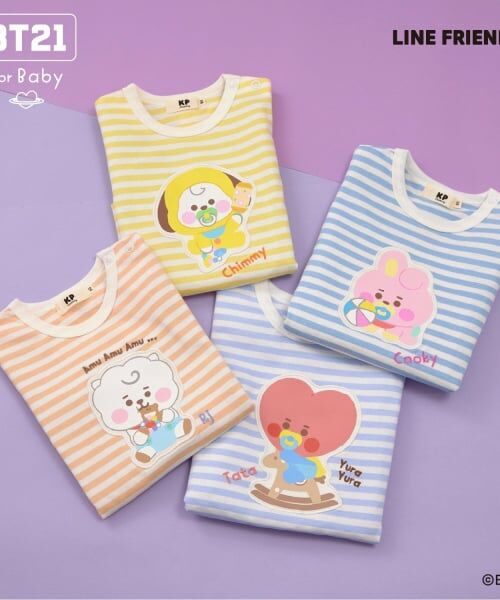 KP / ケーピー Tシャツ | 【BT21】アップリケボーダー半袖Tシャツ | 詳細29