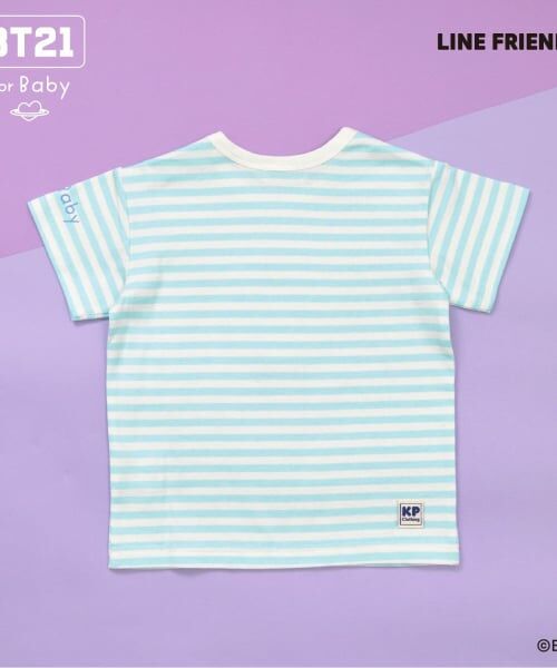KP / ケーピー Tシャツ | 【BT21】アップリケボーダー半袖Tシャツ | 詳細9