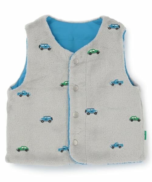 KP / ケーピー ブルゾン | タフタ×車刺しゅう裏ボア 中綿ベスト | 詳細2