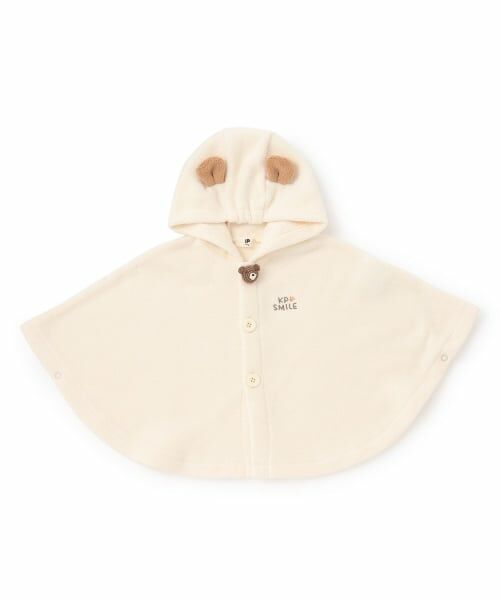 KP / ケーピー ベビー・キッズウエア | くま編ぐるみ フリースマント（オフ ホワイト）