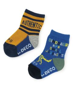 KP / ケーピー ソックス | 恐竜・ライン 2Pソックス