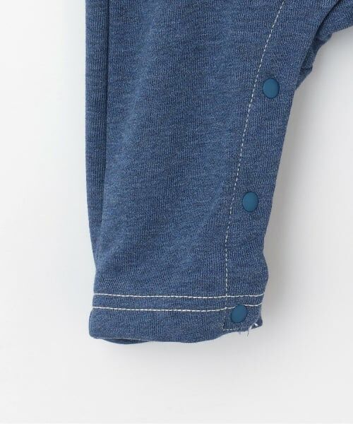 KP / ケーピー ロンパース | クマ編モチーフ マルチボーダー×杢裏毛 カバーオール | 詳細4