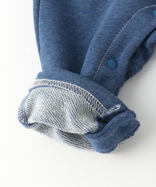 KP / ケーピー ロンパース | クマ編モチーフ マルチボーダー×杢裏毛 カバーオール | 詳細8