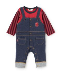 KP / ケーピー ロンパース | レイヤード風ストレッチ裏毛 カバーオール