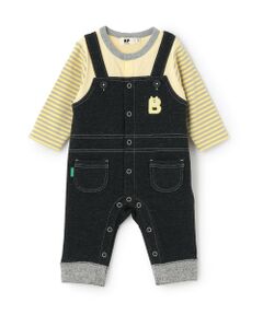 KP / ケーピー ロンパース | レイヤード風ストレッチ裏毛 カバーオール