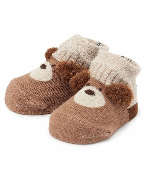 KP / ケーピー ベビー・キッズウエア | クマ BABYソックス（茶）
