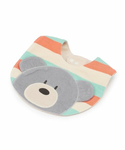 KP / ケーピー スタイ・ビブ | クマアップリケ スタイ（オレンジ）