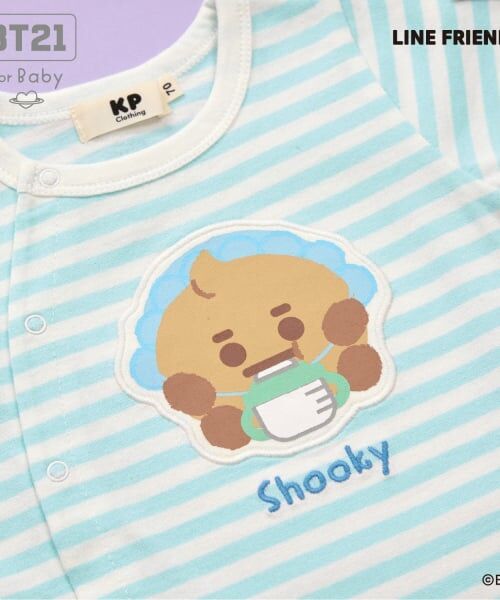 KP / ケーピー ロンパース | 【BT21】アップリケ 総柄ショートオール | 詳細10