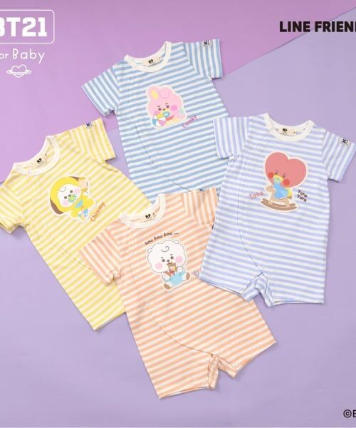 KP / ケーピー ロンパース | 【BT21】アップリケ 総柄ショートオール | 詳細29