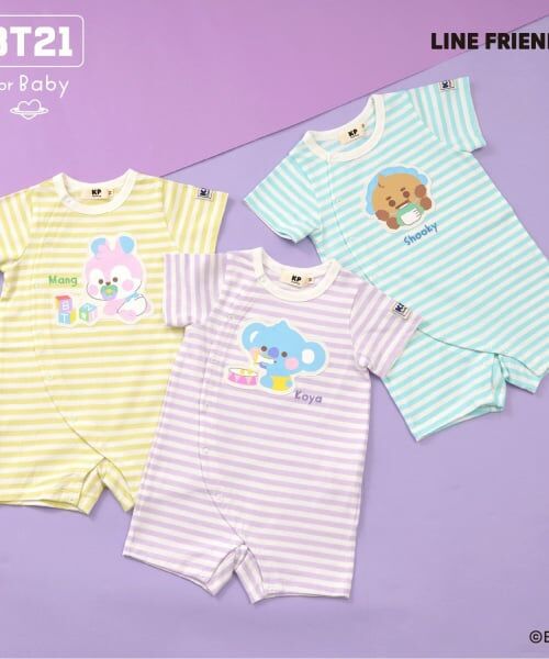 KP / ケーピー ロンパース | 【BT21】アップリケボーダーショートオール | 詳細30