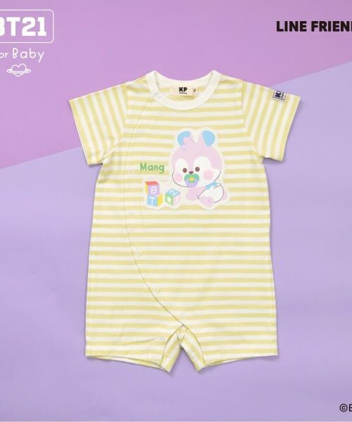 KP / ケーピー ロンパース | 【BT21】アップリケボーダーショートオール（ミント）