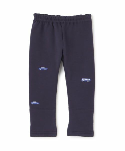 KP / ケーピー その他パンツ | 車刺シュウ ストレッチ裏毛裏起毛レギパン（紺）