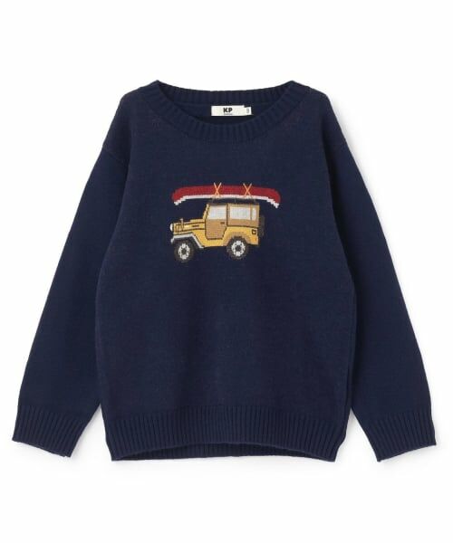 KP / ケーピー ニット・セーター | 車 セーター（紺）