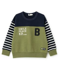 KP / ケーピー スウェット | 袖ボーダー配色 トレーナー