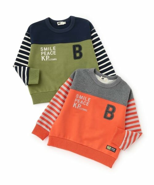 KP / ケーピー スウェット | 袖ボーダー配色 トレーナー | 詳細7