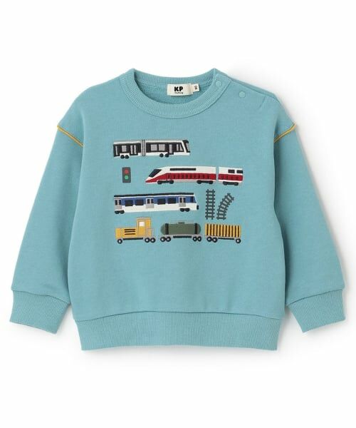 KP / ケーピー スウェット | 電車アップリケ トレーナー（サックス）