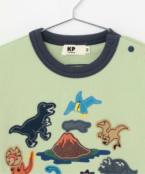 KP / ケーピー スウェット | 恐竜アップリケ トレーナー | 詳細2
