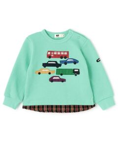 KP / ケーピー スウェット | 車アップリケ 裏起毛トレーナー 【吸湿発熱】