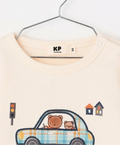 KP / ケーピー スウェット | 先染チェック車アップリケ 裏毛トレーナー | 詳細2