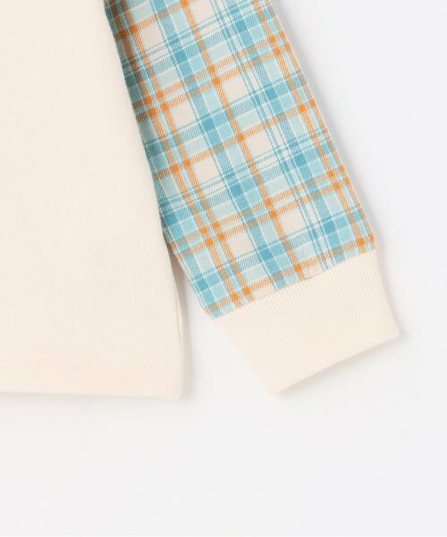 KP / ケーピー スウェット | 先染チェック車アップリケ 裏毛トレーナー | 詳細3