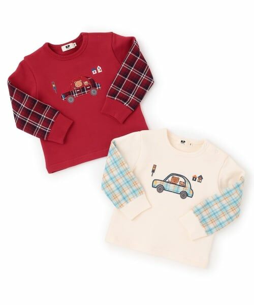 KP / ケーピー スウェット | 先染チェック車アップリケ 裏毛トレーナー | 詳細6