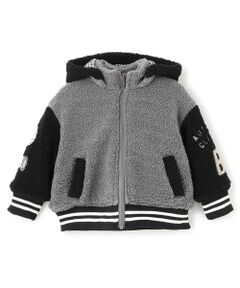 KP / ケーピー ブルゾン | フーデット 袖配色 ボアジャケット