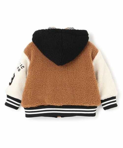 KP / ケーピー ブルゾン | フーデット 袖配色 ボアジャケット | 詳細1