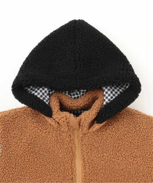KP / ケーピー ブルゾン | フーデット 袖配色 ボアジャケット | 詳細2