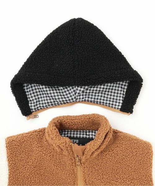 KP / ケーピー ブルゾン | フーデット 袖配色 ボアジャケット | 詳細3