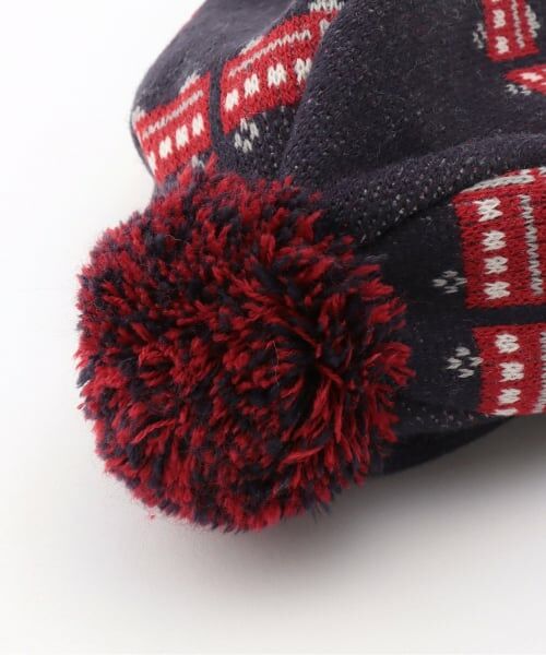 KP / ケーピー ニットキャップ | 電車柄 耳当て付きニット帽 | 詳細3