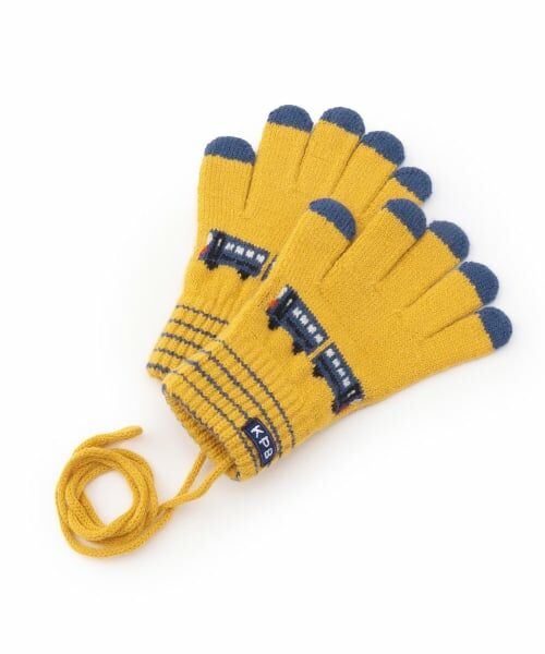 KP / ケーピー 手袋 | 電車柄 手袋（黄）