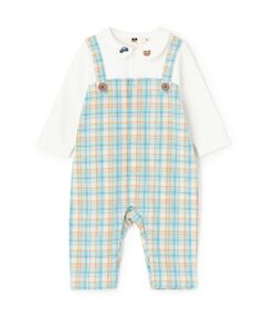 KP / ケーピー ロンパース | 先染チェック レイヤード風カバーオール