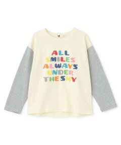 KP / ケーピー Tシャツ | ロゴクロス刺しゅう 長袖Tシャツ